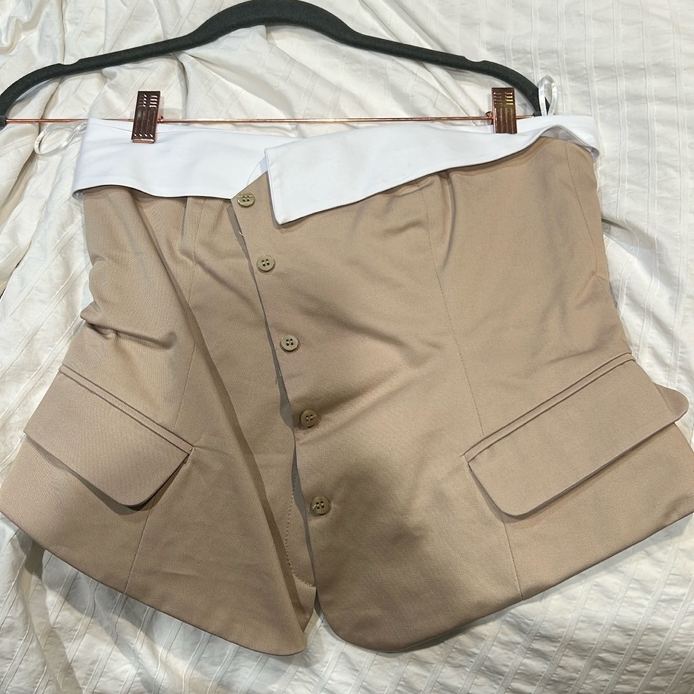 Zara strapless button top - Picture 2 of 3